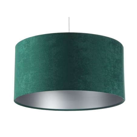 Welurowa lampa wisząca Taida zielona wnętrze srebrne abażur do salonu sypialni jadalni nad stół