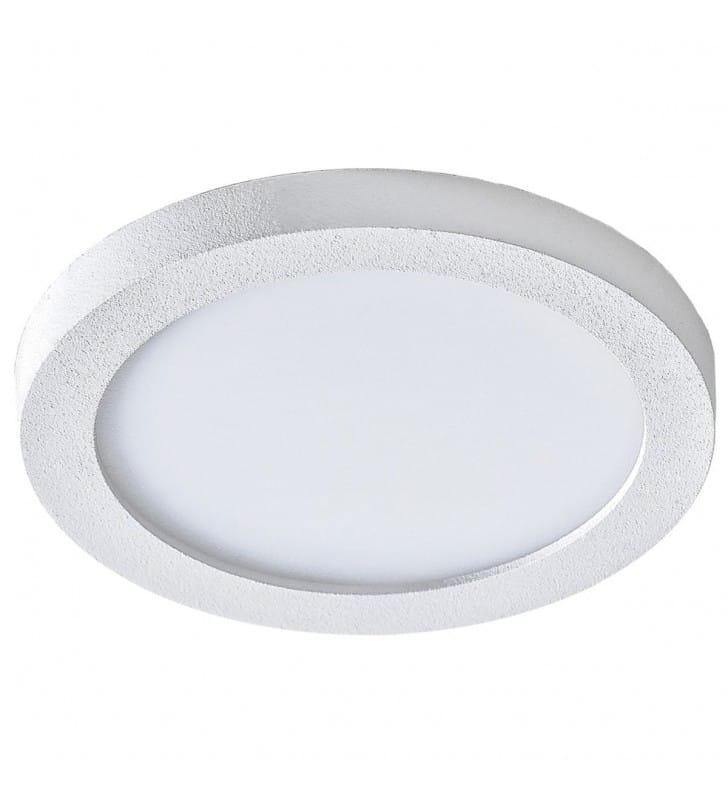 Slim LED okrągła biała oprawa wpustowa łazienkowa ciepła barwa światła