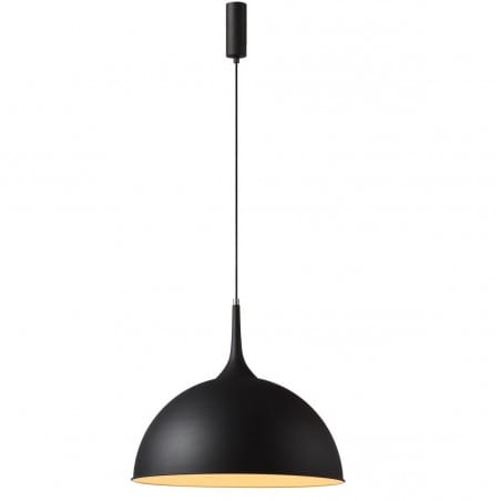 Lampa wisząca Mia czarna nowoczesna wykonana z metalu klosz okrągły kopuła do salonu kuchni jadalni nad stół