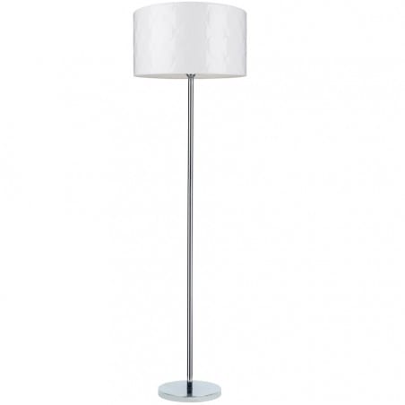 Lampa podłogowa Maxima biały abażur z tworzywa dekoracyjny