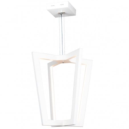 Biała nowoczesna lampa wisząca z drewna Leif LED