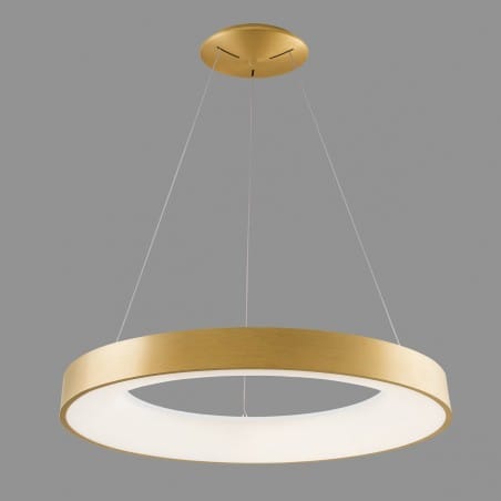 Duża 80cm okrągła złota lampa wisząca Giulia LED ciepła barwa światła