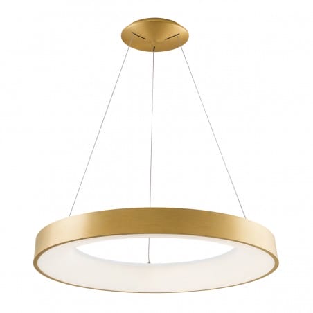Duża 80cm okrągła złota lampa wisząca Giulia LED ciepła barwa światła