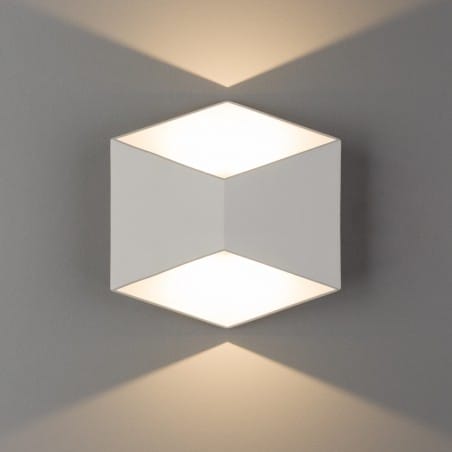 Oprawa zewnętrzna Triangles lampa ścienna IP54 biała loft
