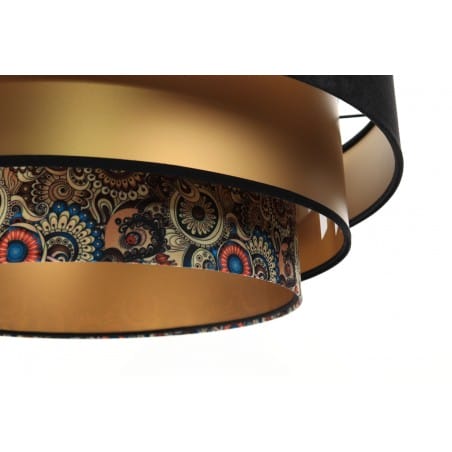 Oryginalna abażurowa lampa wisząca Dumela ze złotym środkiem do salonu sypialni jadalni kuchni