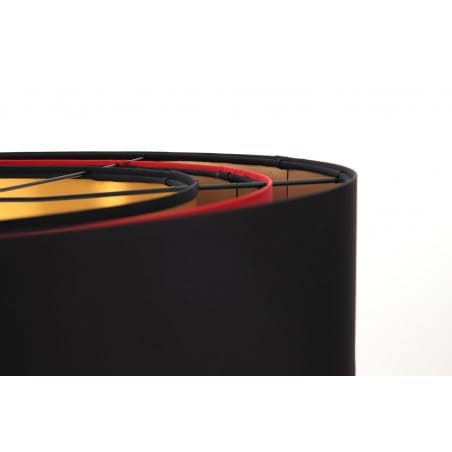 Lampa wisząca Farai abażur 60cm okrągły kaskadowy w 3 kolorach czarny czerwony złoty