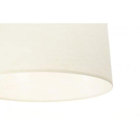 Lampa wisząca Kenda 50cm biała tkanina strukturalna abażur okrągły walec do salonu sypialni jadalni