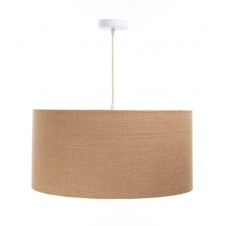 Beżowa lampa wisząca z naturalnej tkaniny jutowej Ikenna beżowe wnętrze abażura do salonu sypialni jadalni kuchni