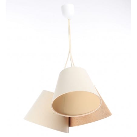 Potrójna nowoczesna lampa zwisowa Xolani ciepłe kolory beż krem do salonu sypialni jadalni