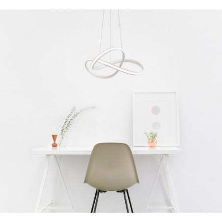 Lampa wisząca Finley biała nowoczesna LED 4000K do salonu sypialni jadalni kuchni