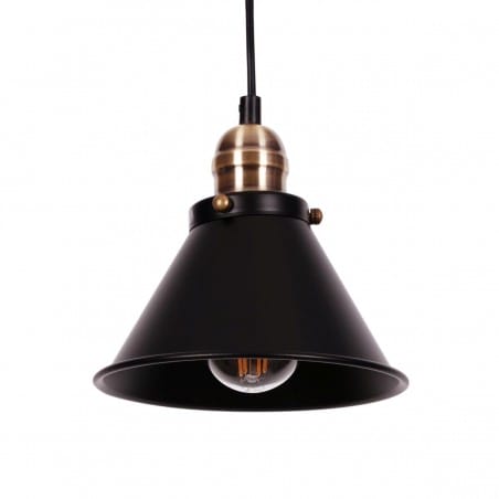 Czarna metalowa lampa wisząca w stylu vintage Moreno- OD RĘKI