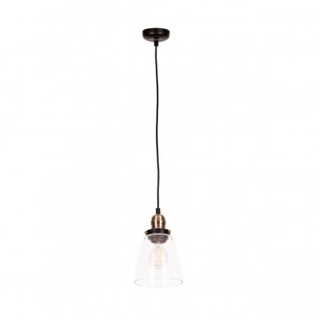 Lampa wisząca Samanta z bezbarwnym szklanym kloszem styl vintage - DOSTĘPNA OD RĘKI