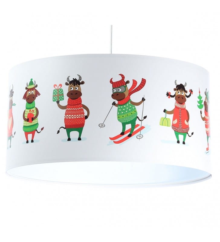 Lampa wisząca Holidays6 ze wzorem świątecznym do pokoju dziecka salonu jadalni kuchni sypialni