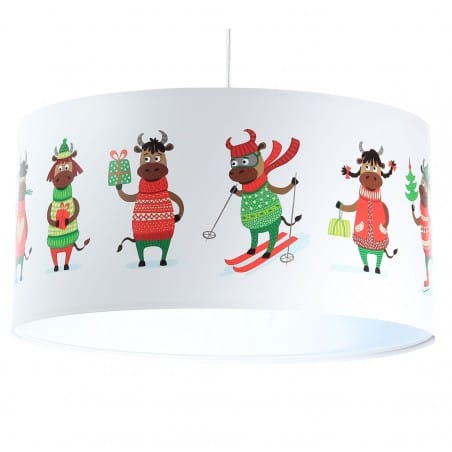 Lampa wisząca Holidays6 ze wzorem świątecznym do pokoju dziecka salonu jadalni kuchni sypialni