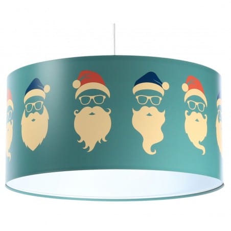 Lampa wisząca Holidays7 ze świątecznym wzorem mikołaj mikołaje do pokoju dziecka salonu jadalni kuchni sypialni