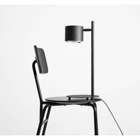 Lampa stołowa Bot Black czarna w stylu technicznym