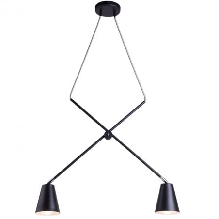 Nowoczesna podwójna lampa wisząca Arte czarna styl loft industrialny