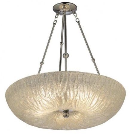 Lampa wisząca Button klasyczna 50cm szklany klosz chromowane wykończenie do salonu sypialni do kuchni
