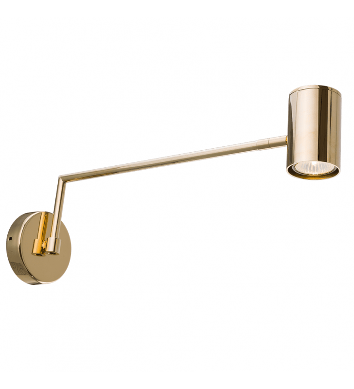 Kinkiet Lagares złoty nowoczesny minimalistyczny do sypialni przy łóżku do salonu
