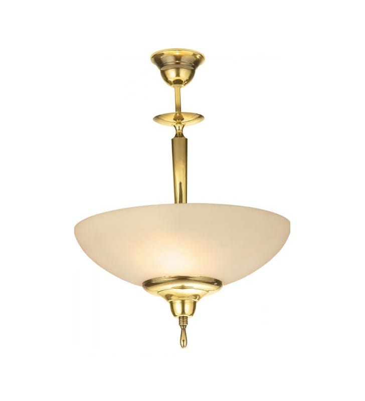 Klasyczna lampa sufitowa wisząca Onyx Opal kolor złoty styl klasyczny do kuchni jadalni sypialni salonu
