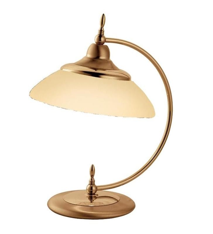 Patynowa błyszcząca stylowa lampa stołowa Onyx Opal podstawa z mosiądzu do salonu sypialni na komodę stolik nocny - OD RĘKI