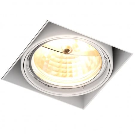 Lampa podtynkowa Oneon biała kwadratowa żarówka GU10 AR111