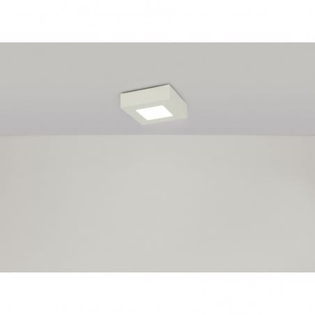 Kwadratowy mały biały plafon Svenja LED 12cm 3000K