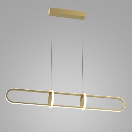 Pozioma designerska złota lampa zwisająca Cerrila LED 3000K do salonu sypialni nad stół do jadalni