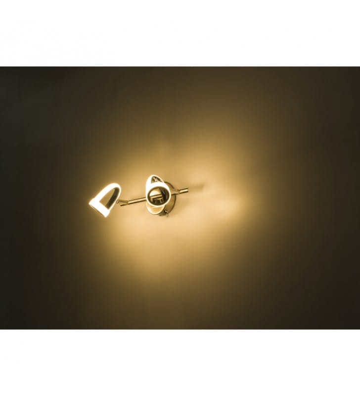 Nowoczesna 2 punktowa lampa ścienna kinkiet z włącznikiem Rodrik LED