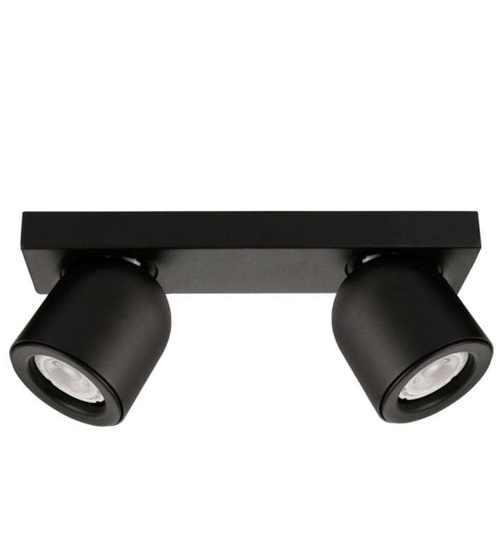 Nowoczesna minimalistyczna czarna 2 punktowa lampa Nuora