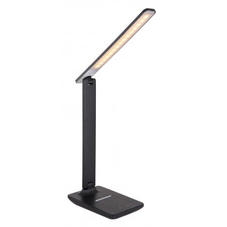 Lampka na biurko LED z podłużnym kloszem Bulla czarna ze ściemniaczem zmiana barwy światła