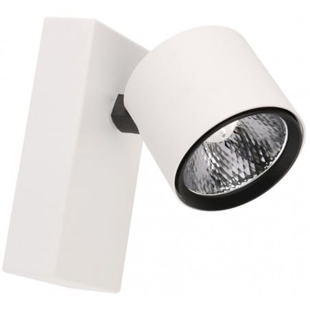 Biało czarna lampa ścienno sufitowa pojedyncza Boniva LED