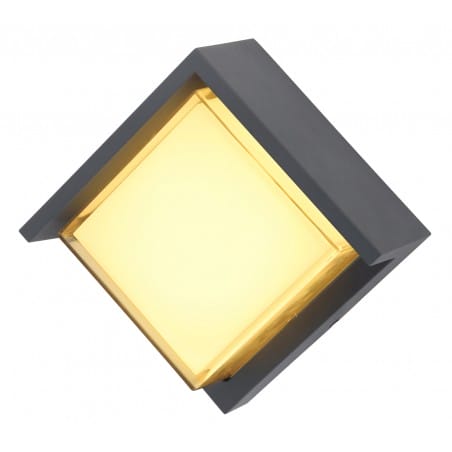 Kwadratowy kinkiet zewnętrzny na elewację domu Jalla LED IP54 antracyt