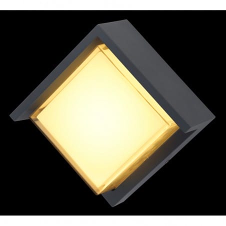 Kwadratowy kinkiet zewnętrzny na elewację domu Jalla LED IP54 antracyt