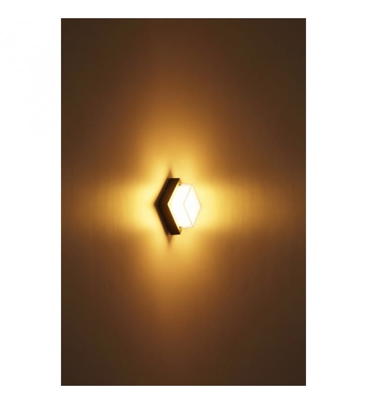 Lampa ścienna Jalla LED zewnętrzna ogrodowa kwadratowa antracyt