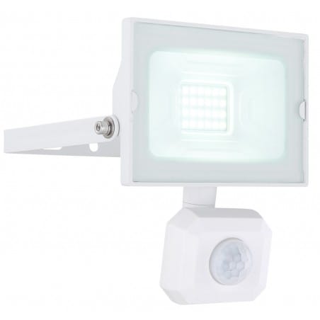 Biały naświetlacz ogrodowy lampa ścienna Helga I LED biały IP65 6000K z czujnikiem ruchu