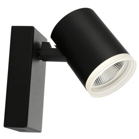 Czarny pojedynczy reflektorek Helvia LED naturalna barwa światła