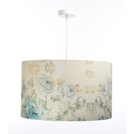 Lampa wisząca z abażurem do sypialni salonu jadalni Romance abażur z delikatnym kwiatowym wzorem