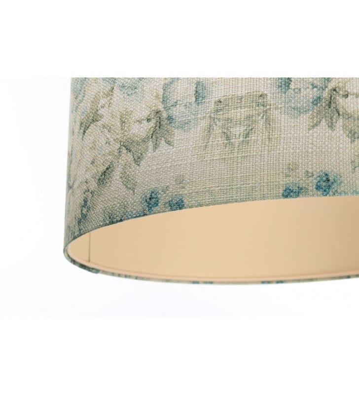 Lampa wisząca z abażurem do sypialni salonu jadalni Romance abażur z delikatnym kwiatowym wzorem