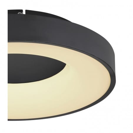 Czarny 40cm plafon sufitowy Jolli LED okrągły zdalnie sterowany