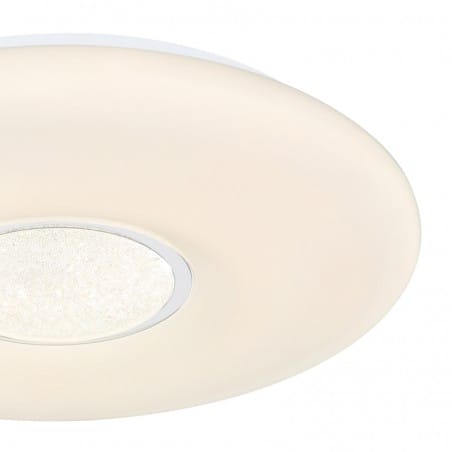 Biały plafon Sully z efektem tęczy kryształki 41cm pilot RGB LED ściemniacz oświetlenie nocne