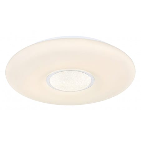 Biały plafon Sully z efektem tęczy kryształki 41cm pilot RGB LED ściemniacz oświetlenie nocne