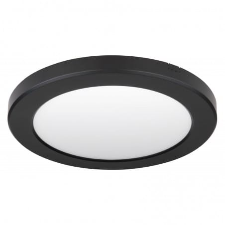 Mały czarny okrągły 22cm plafon Lasse LED tworzywo ustawienie barwy światła 3000-4000-6500K
