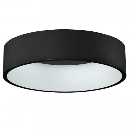 Czarny okrągły plafon LEDowy Chiara 4000K 45cm do salonu kuchni jadalni sypialni