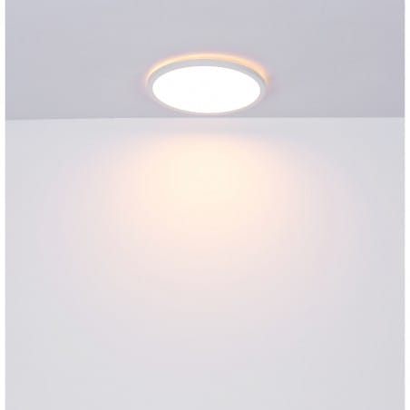 Biały okrągły plafon łazienkowy Sapana LED 29cm