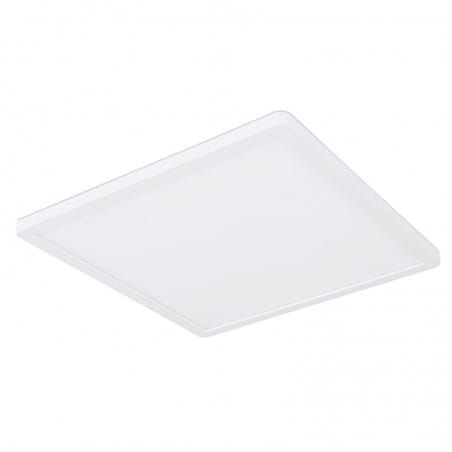Kwadratowy biały płaski plafon łazienkowy Sapana LED 3000K 29cm