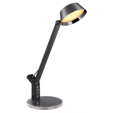 Czarna nowoczesna lampka biurkowa Ursino LED ze ściemniaczem włącznik dotykowy