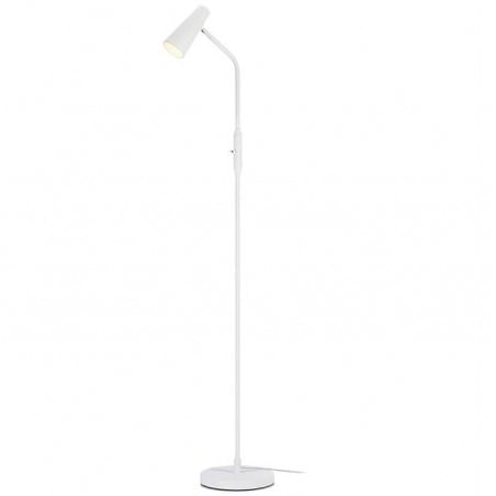 Lampa podłogowa Crest biała minimalistyczna włącznik na lampie