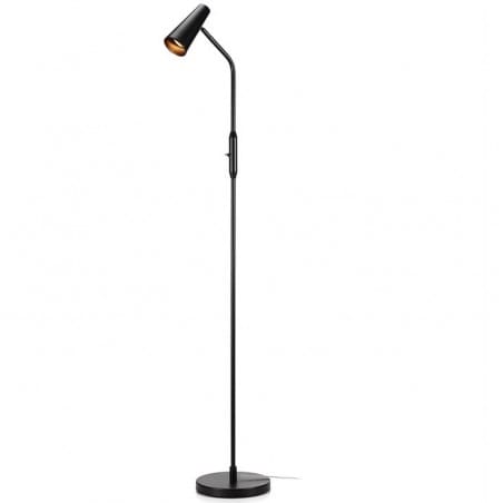Lampa stojąca Crest czarna minimalistyczna włącznik na lampie do sypialni salonu biura