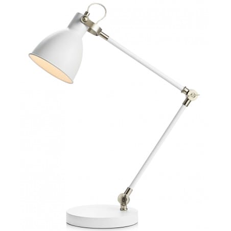 Biała lampa biurkowa House regulowana włącznik na przewodzie